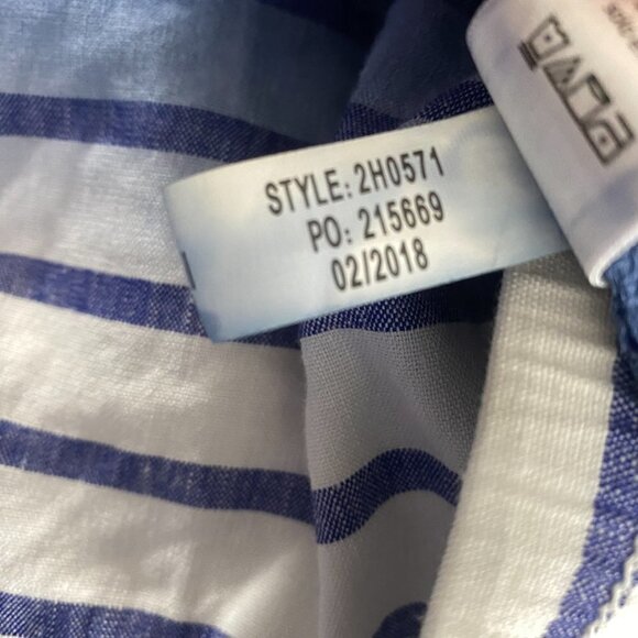 Vineyard Vines Dip Dye Stripe Pull On Shorts Linen Blend Tie Waist Women's XS - Picture 7 of 7